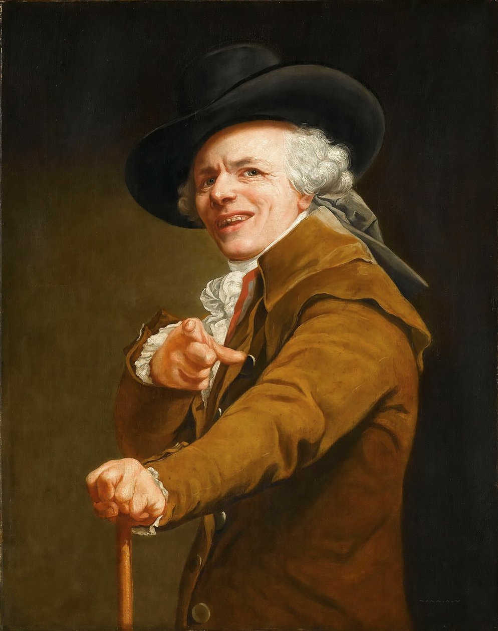 Selbstporträt des Künstlers als Spötter, ca. 1793 von Joseph Ducreux