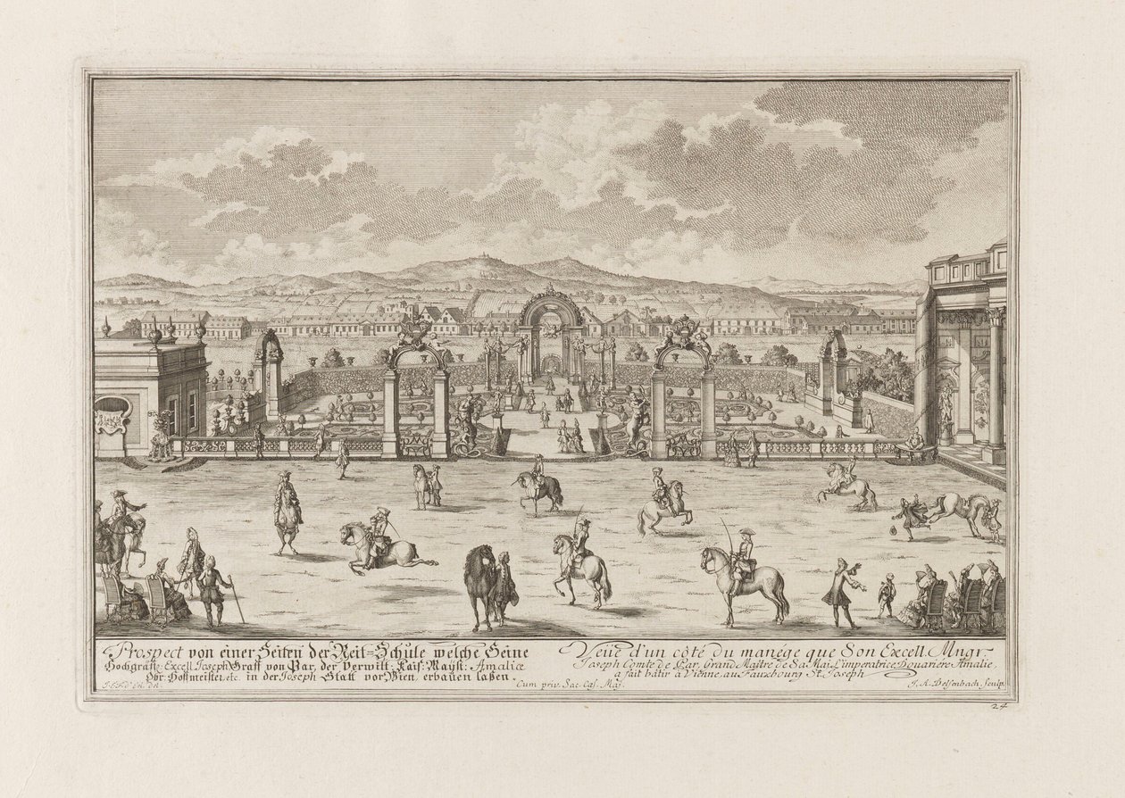 Reitschule von Graf Paar in Wien, 1719 von Joseph Emanuel Fischer von Erlach