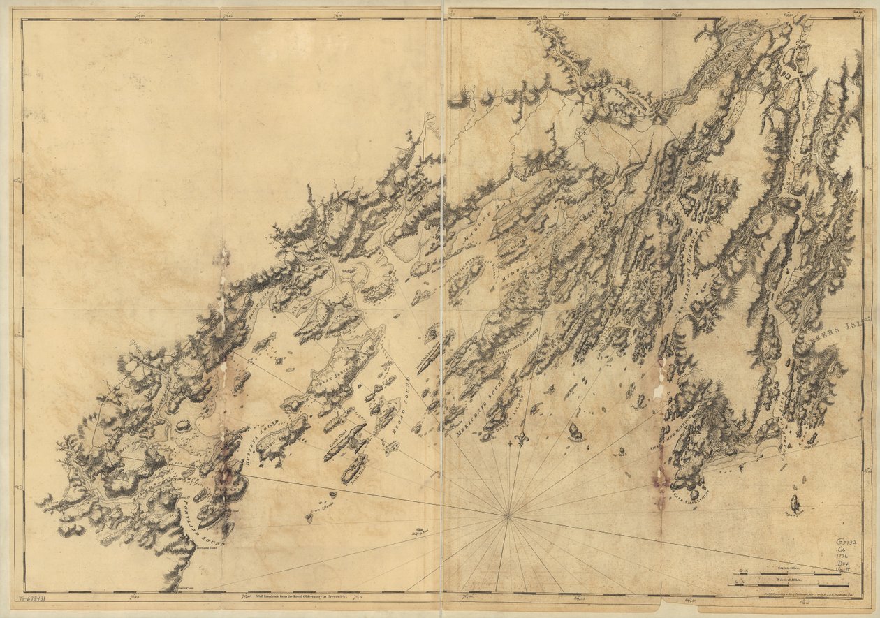 Küste von Maine von Salter Island bis Portland Head von Joseph F. W. Des Barres