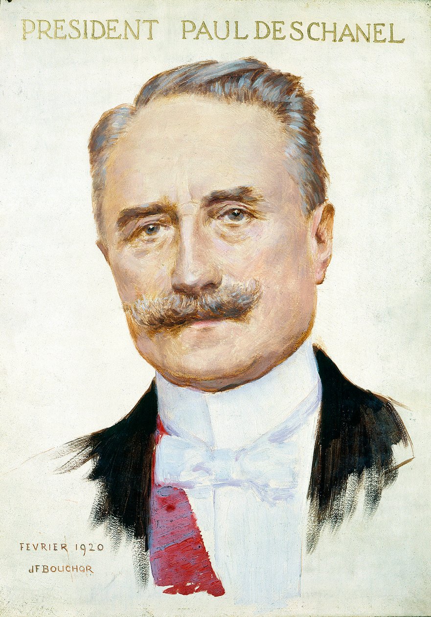 Porträt von Paul Deschanel (1855-1922), Präsident der Republik. Illustration von Joseph Felix Bouchor (1853-1937), Februar 1920. Paris. Musée Carnavalet von Joseph Felix Bouchor