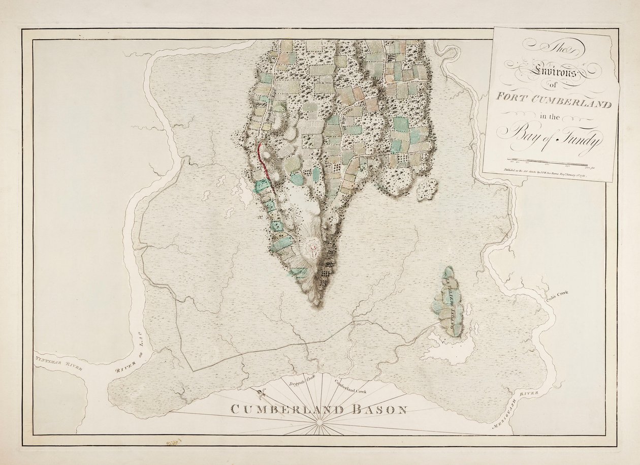 Die Umgebung von Fort Cumberland in der Bay of Fundy von Joseph Frederick Wallet DesBarres