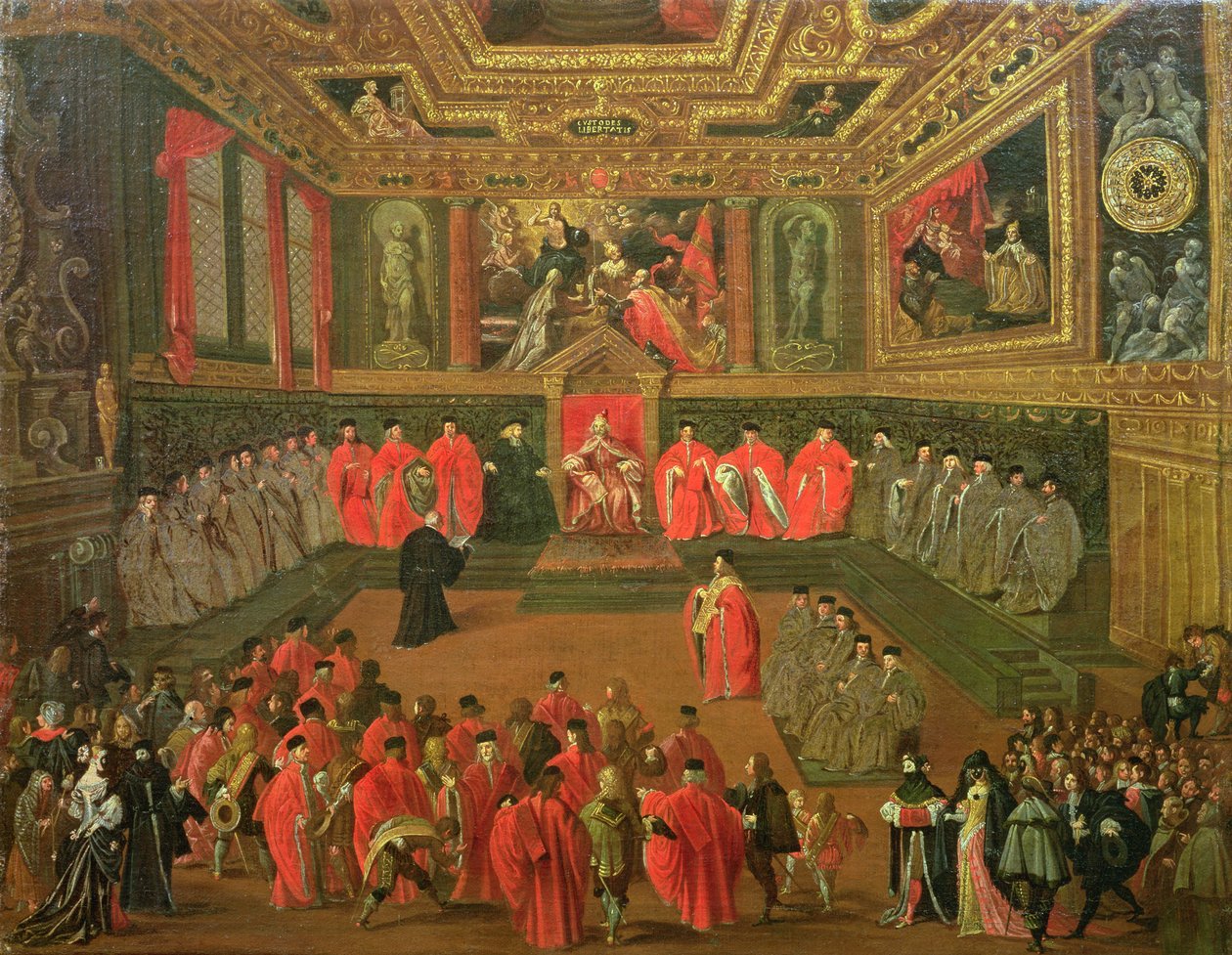 Audienz beim Dogen im Kollegium des Dogenpalastes von Joseph Heintz