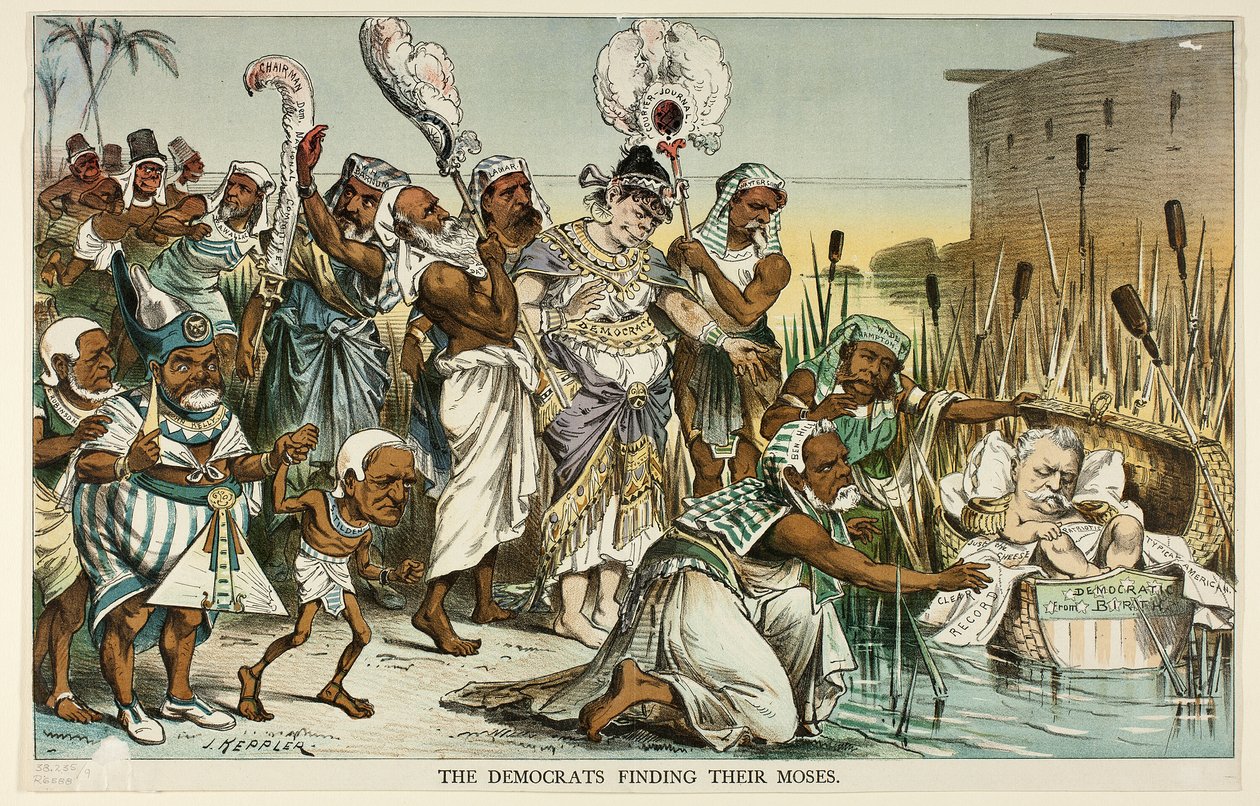 Die Demokraten finden ihren Moses, aus Puck von Joseph Keppler