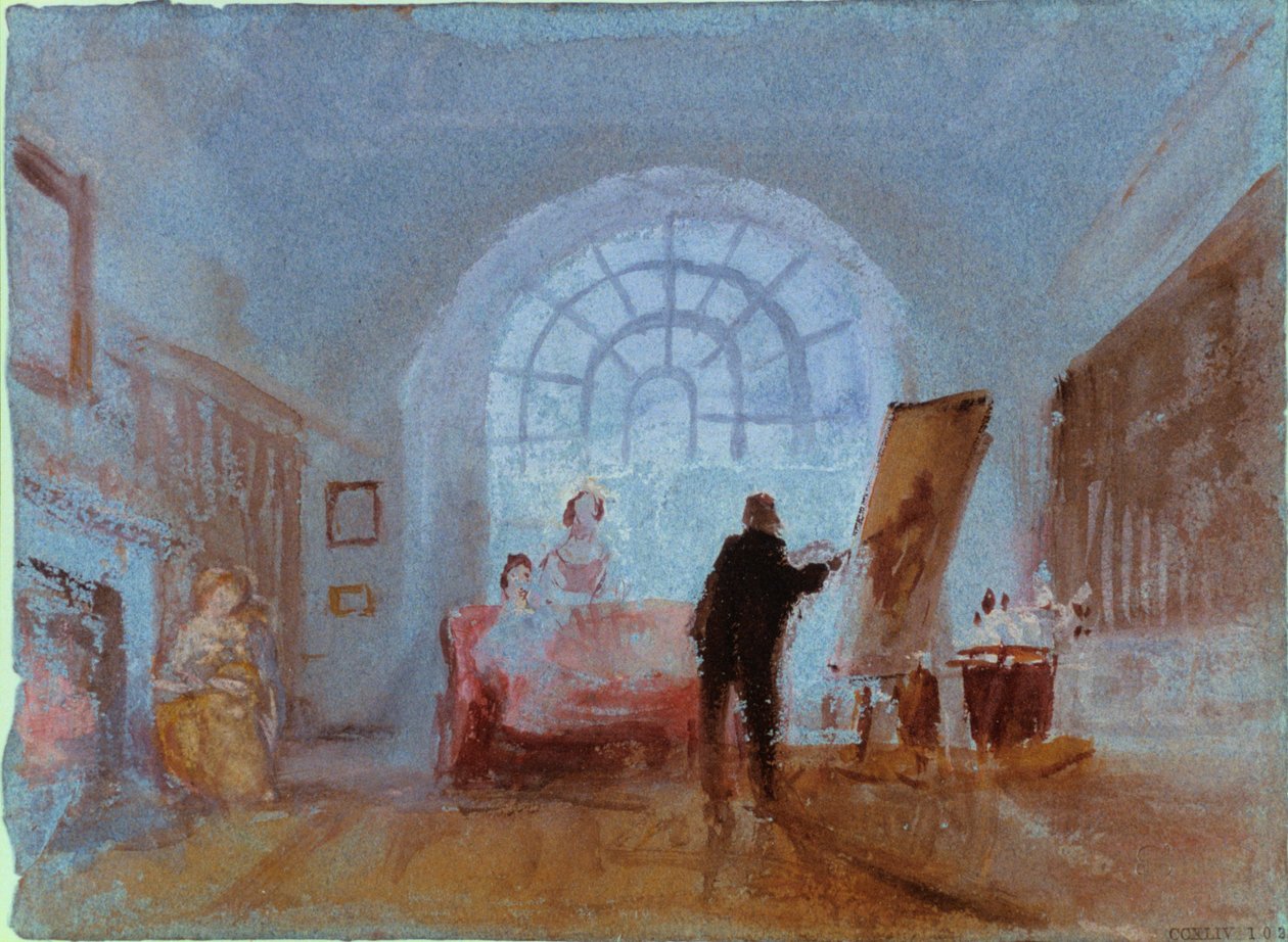 Künstler arbeitet an einer Staffelei, 1828 von Joseph Mallord William Turner