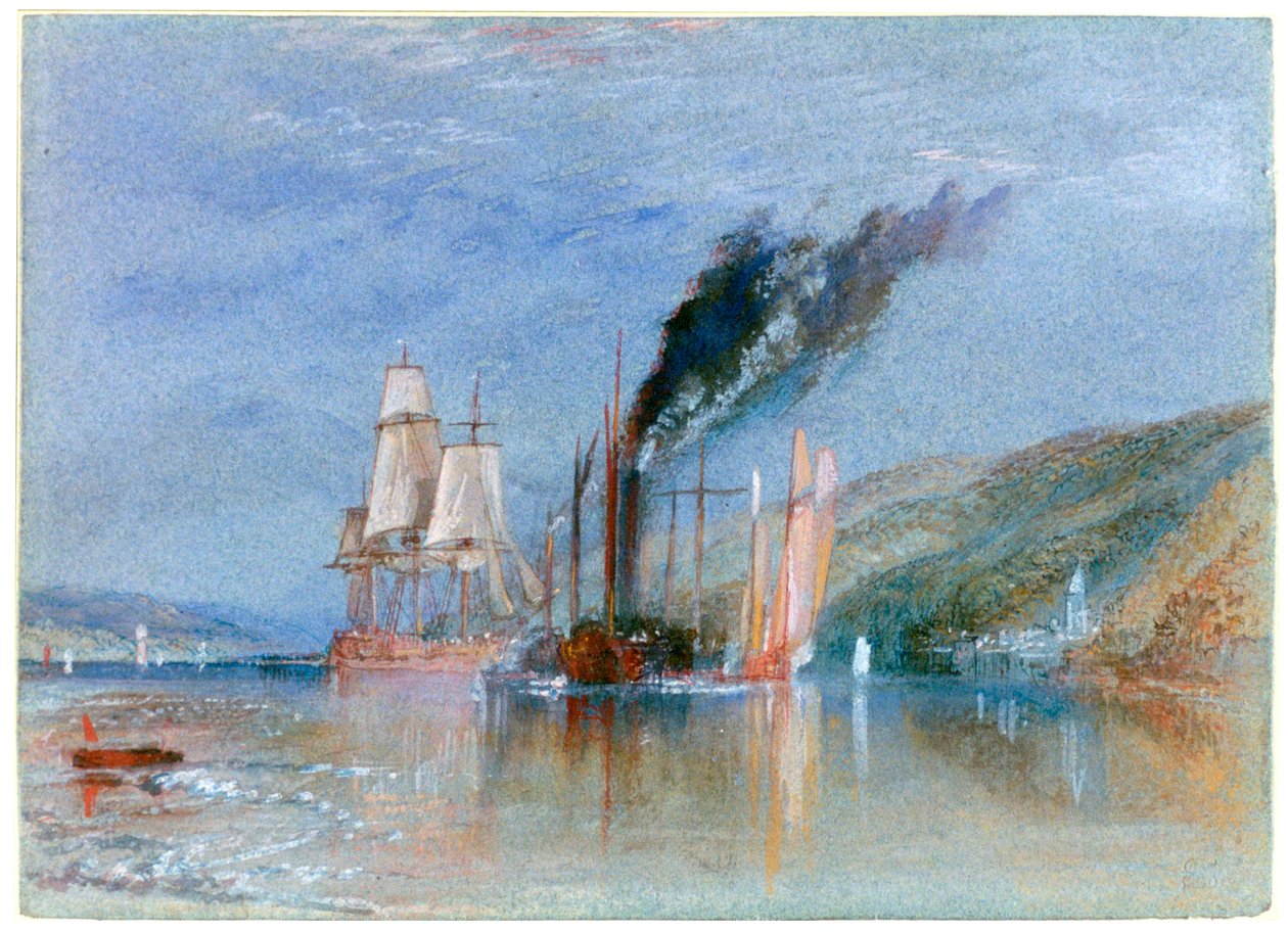Zwischen Quillebeuf und Villequier, um 1832 von Joseph Mallord William Turner