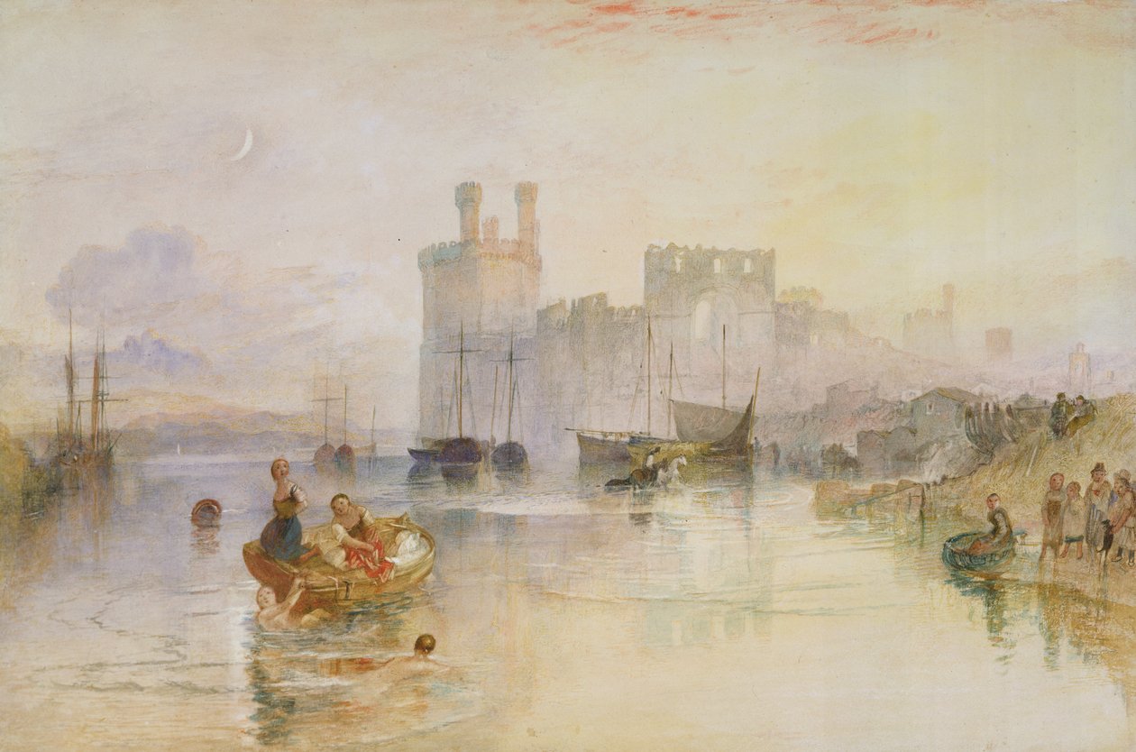 Caernarvon Castle, um 1833 von Joseph Mallord William Turner