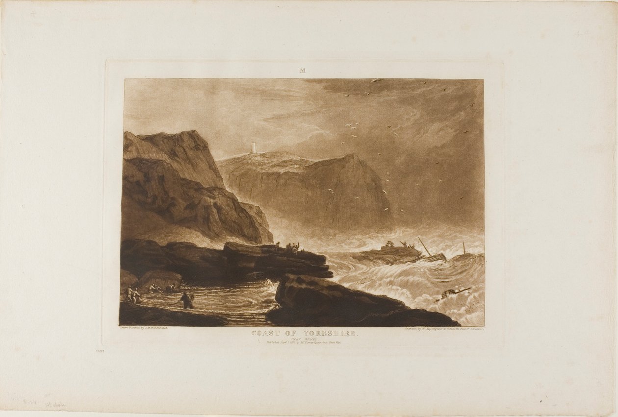 Küste von Yorkshire, Platte 24 aus Liber Stuidorum von Joseph Mallord William Turner