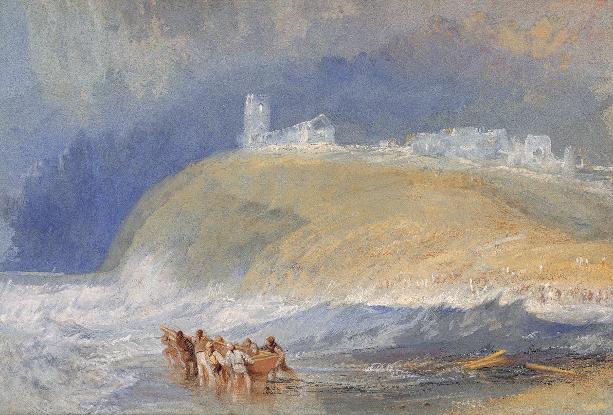 Dunstanborough Castle, Northumberland, ca. 1829 von Joseph Mallord William Turner