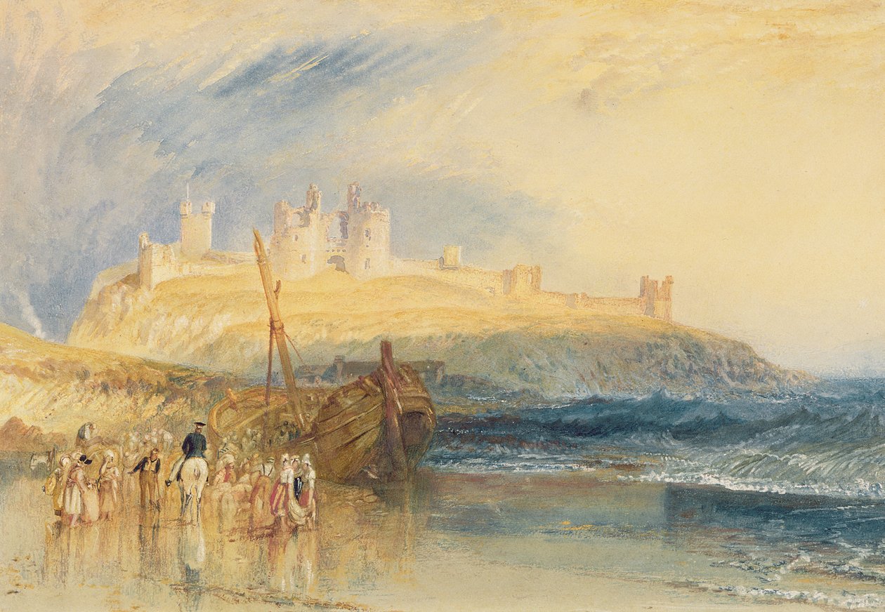 Dunstanborough Castle, Northumberland, ca. 1829 von Joseph Mallord William Turner