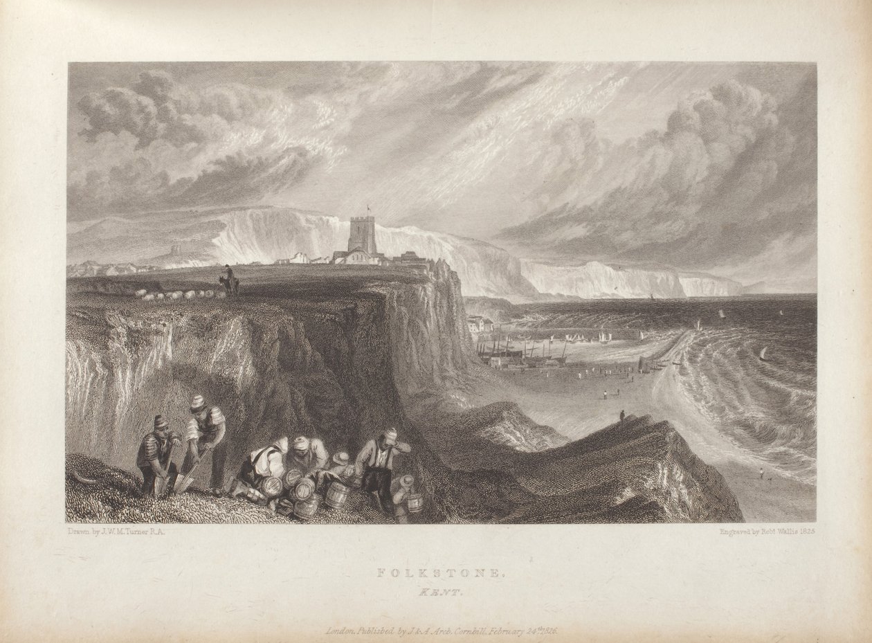 Folkstone, Kent, aus Picturesque Views on The Southern Coast of England von Joseph Mallord William Turner