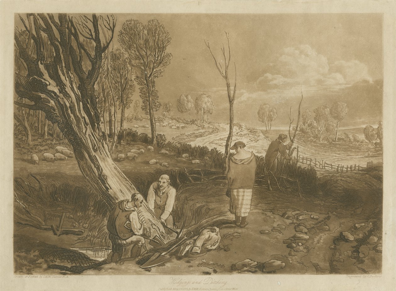 Hecken und Gräben, ca. 1860 von Joseph Mallord William Turner