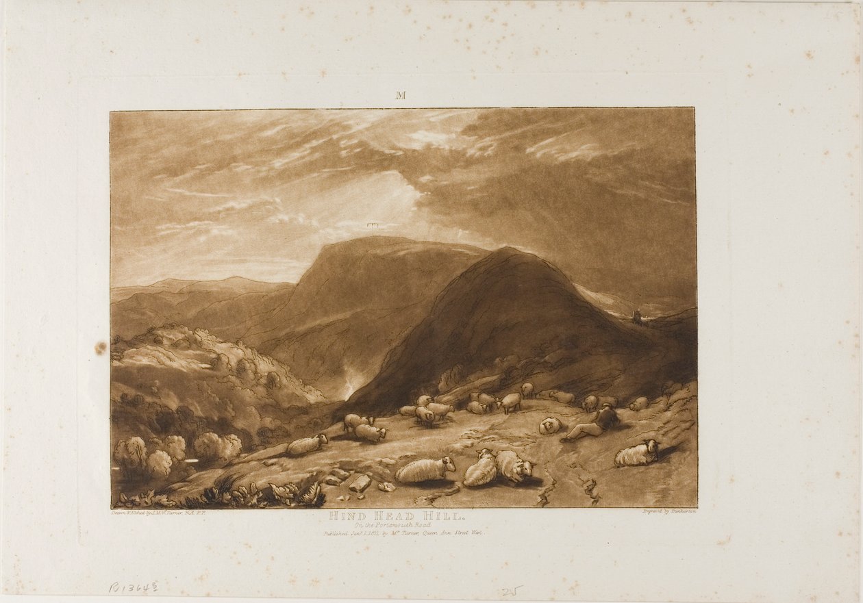 Hind Head Hill, Platte 25 aus Liber Studiorum von Joseph Mallord William Turner