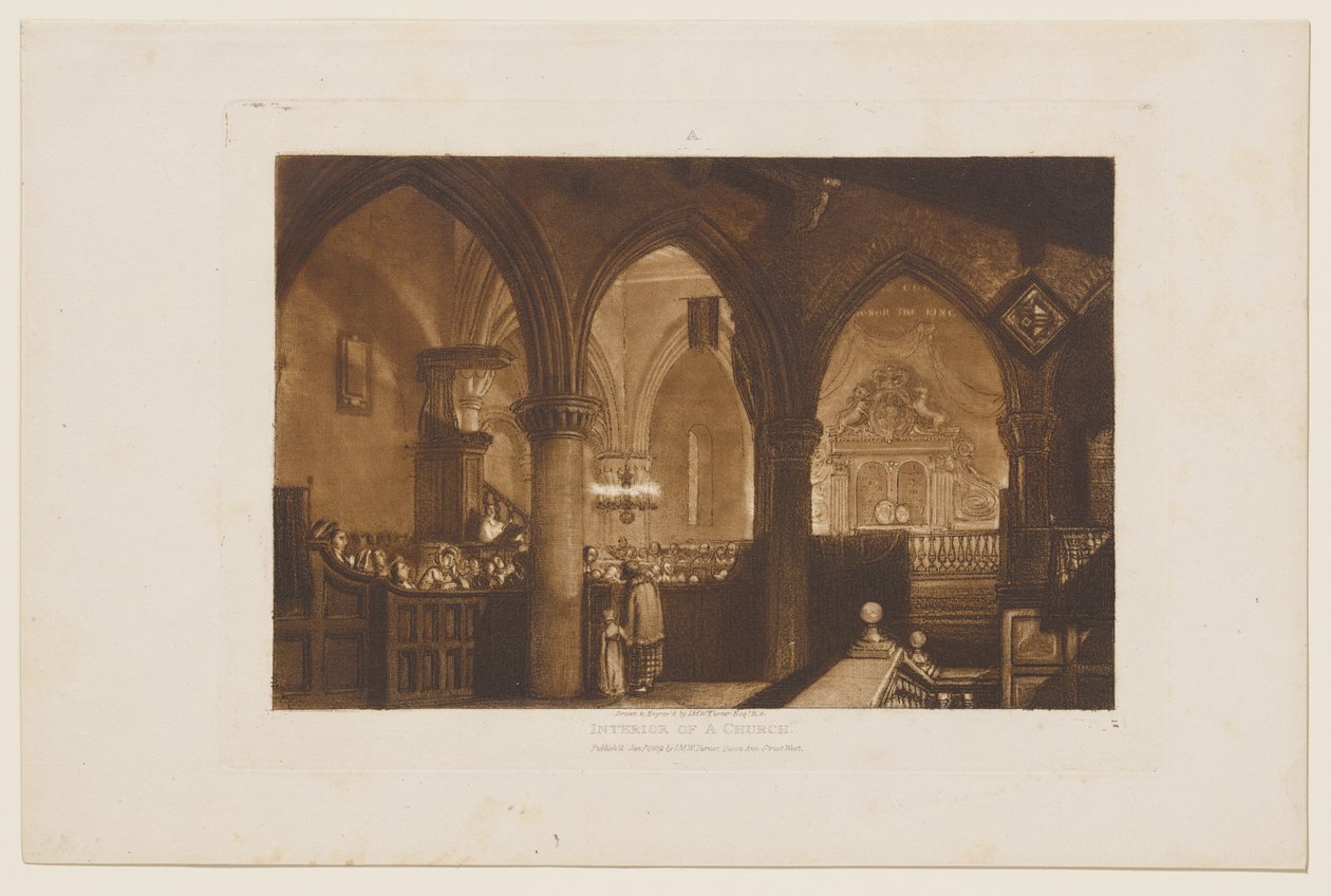 Innenraum einer Kirche von Joseph Mallord William Turner