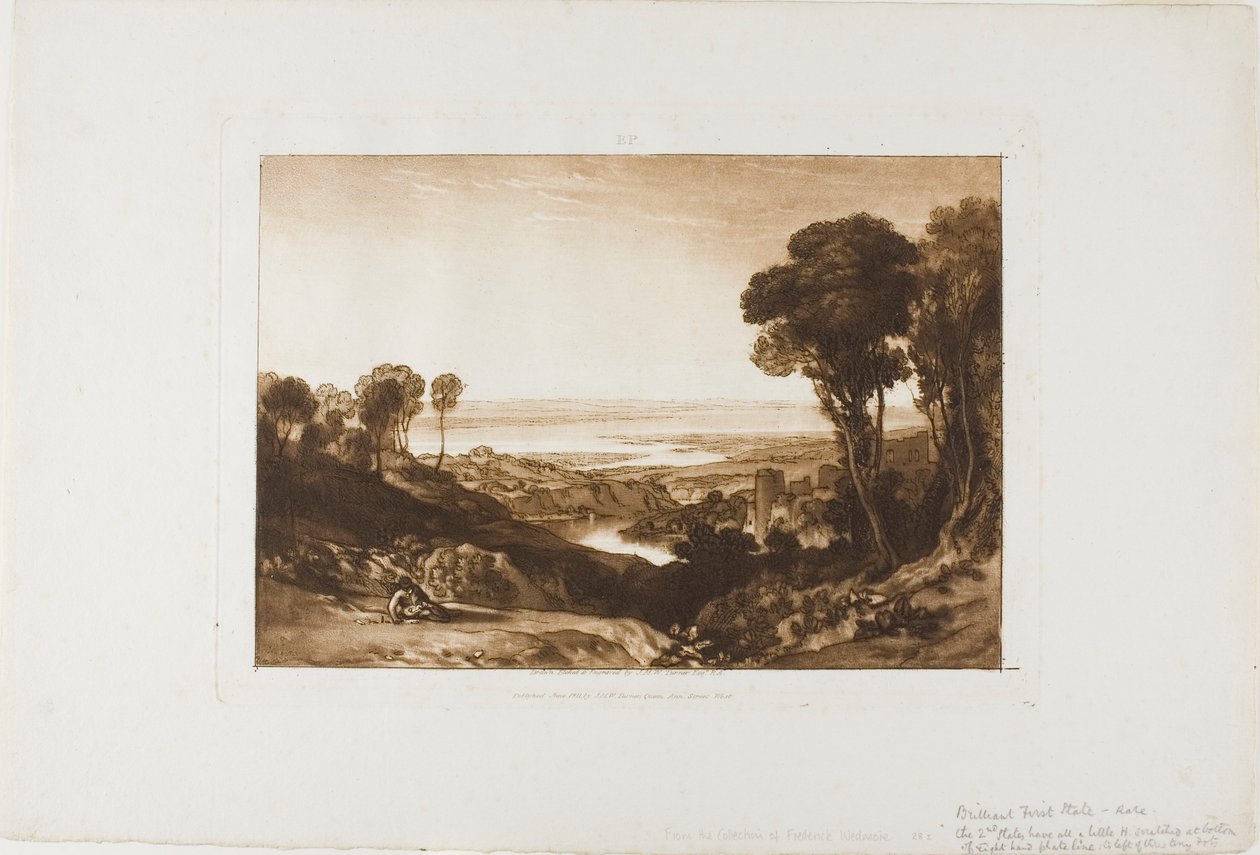 Zusammenfluss von Severn und Wye, Platte 28 aus Liber Studiorum von Joseph Mallord William Turner