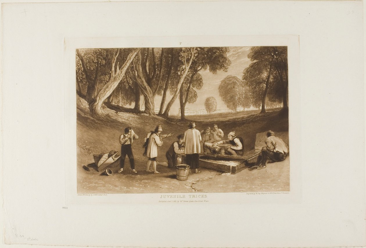 Jugendliche Streiche, Tafel 22 aus Liber Studiorum von Joseph Mallord William Turner
