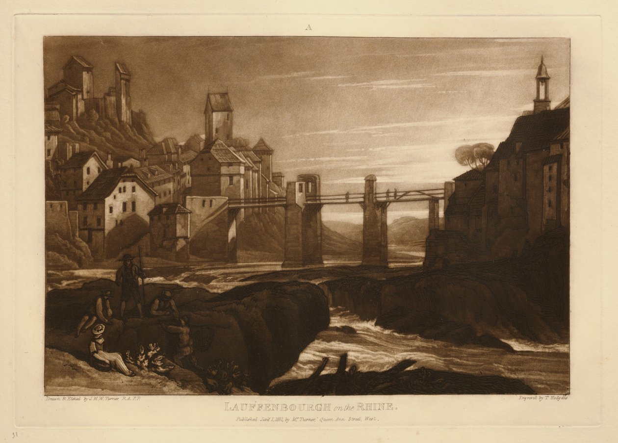 Lauffenburg am Rhein von Joseph Mallord William Turner