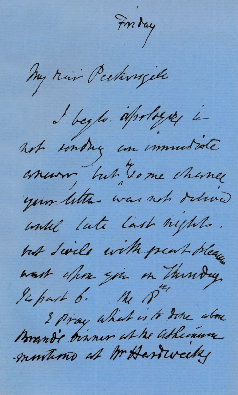 Brief von JMW Turner, um 1840 1904 von Joseph Mallord William Turner
