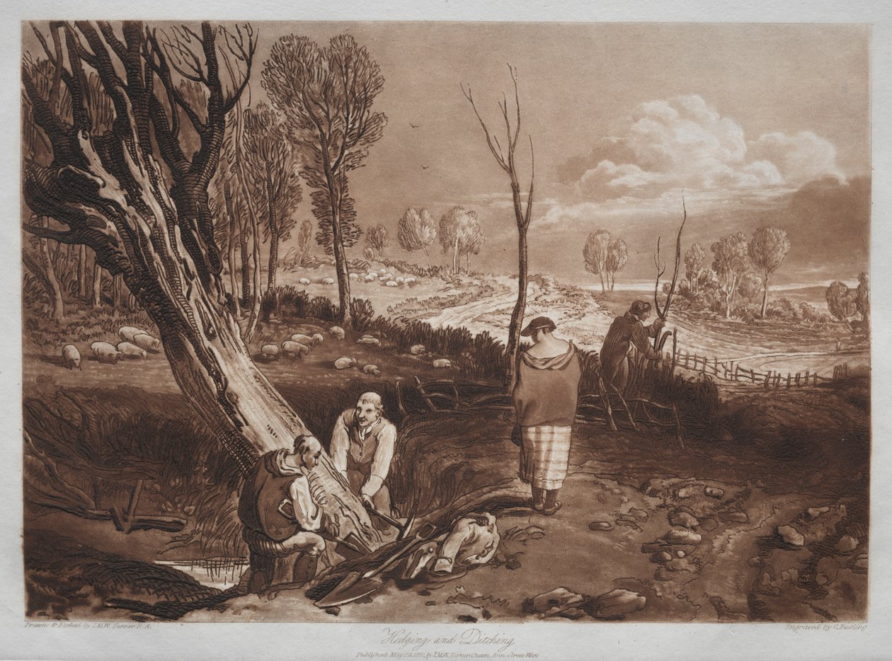 Liber Studiorum: Hecken und Gräben von Joseph Mallord William Turner