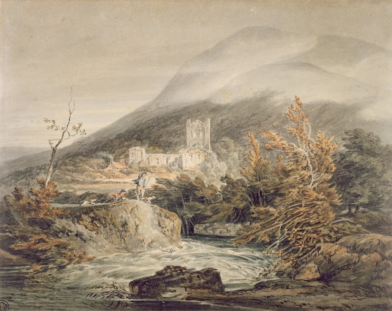 Llanthony Abbey, Monmouthshire, ca. 1792 von Joseph Mallord William Turner