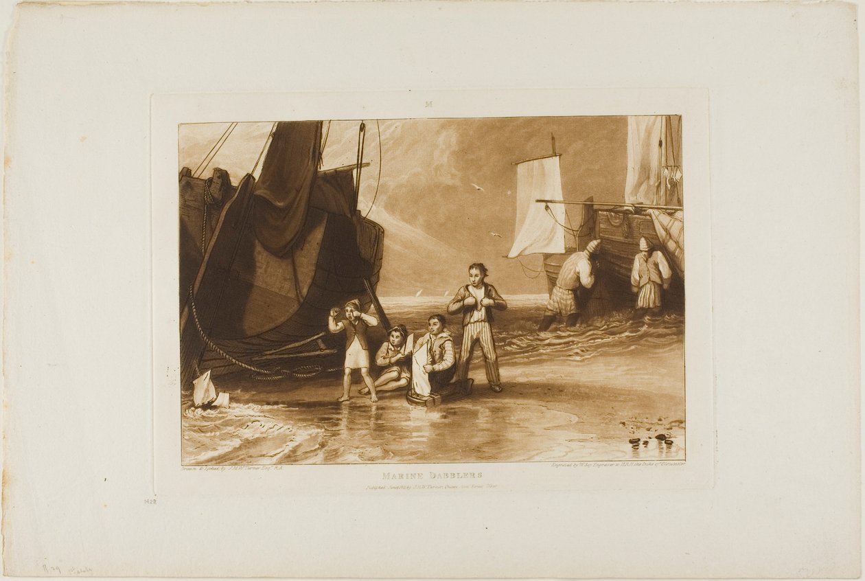 Meeresliebhaber, Tafel 29 aus Liber Studiorum von Joseph Mallord William Turner
