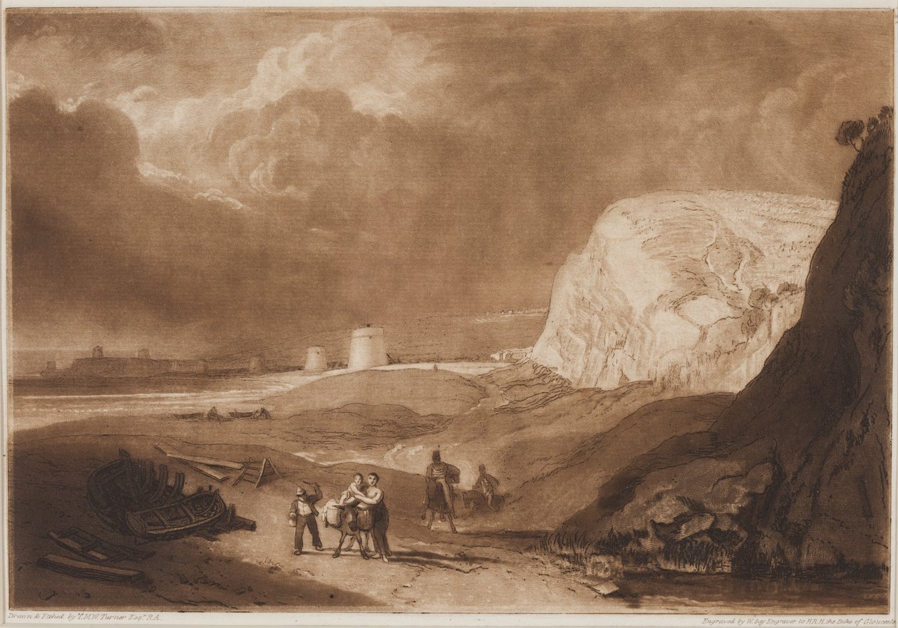 Martello-Türme in der Nähe von Bexhill, Sussex, 1811 von Joseph Mallord William Turner