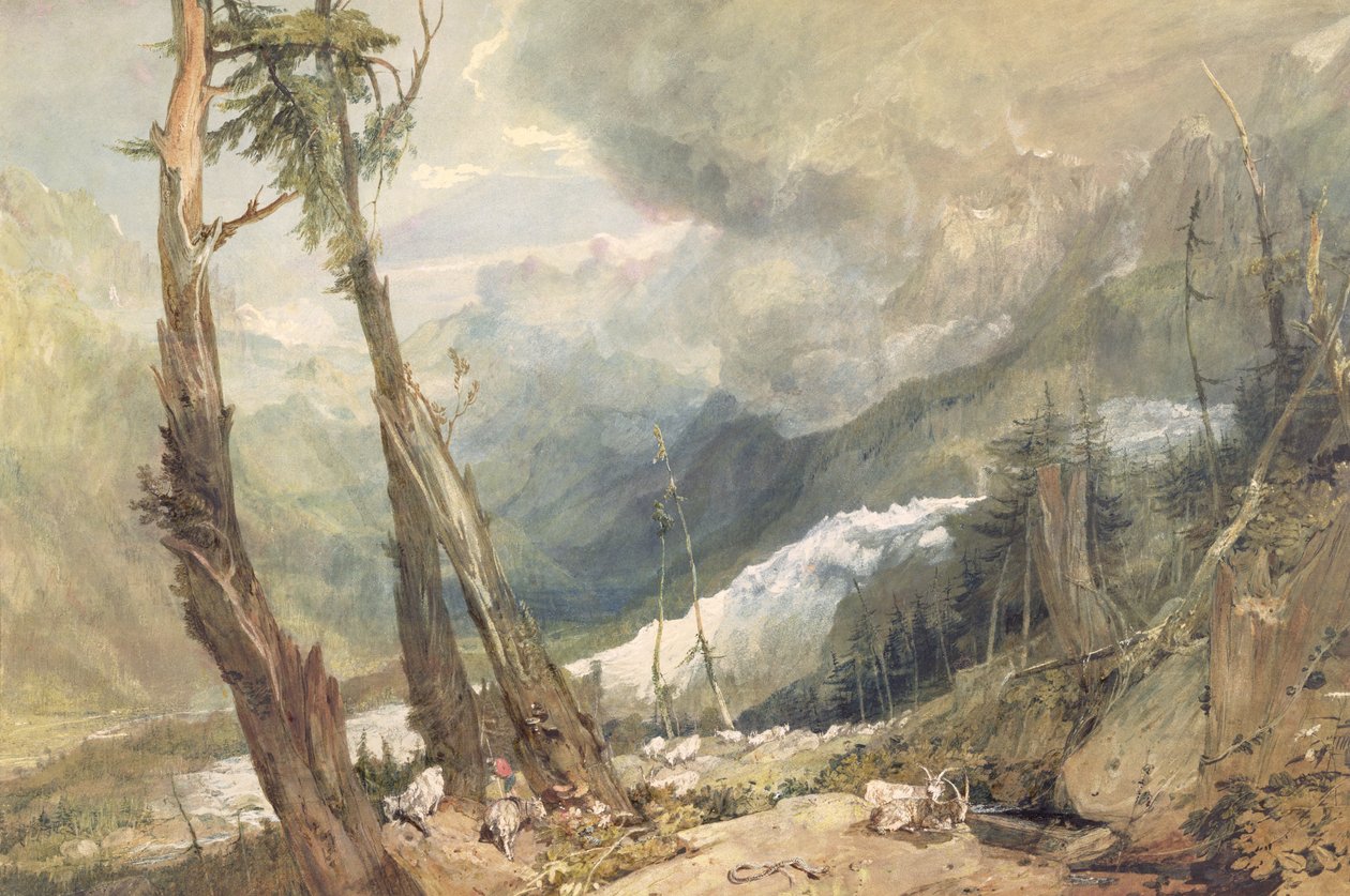 Mere de Glace, im Tal von Chamouni, Schweiz von Joseph Mallord William Turner