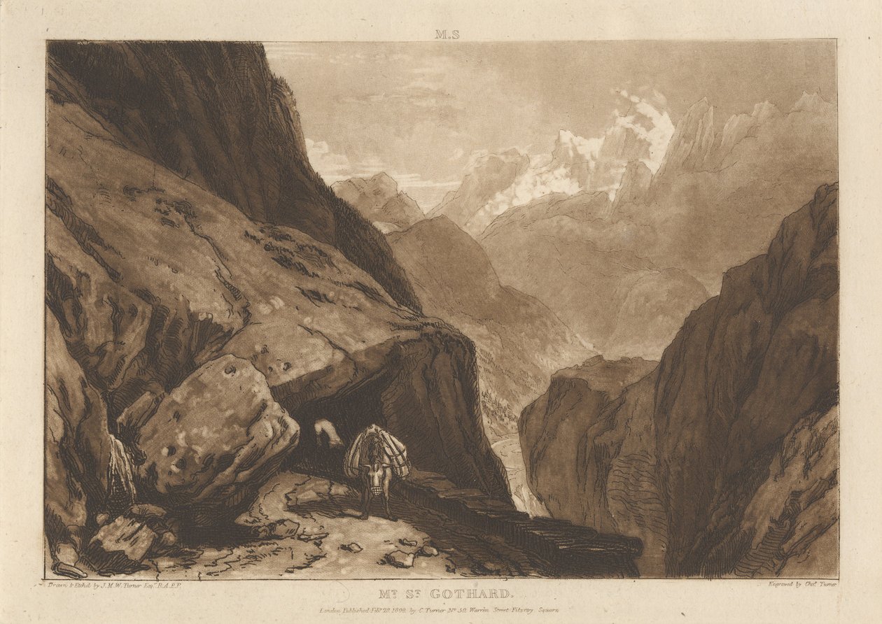 Mt. St. Gothard von Joseph Mallord William Turner