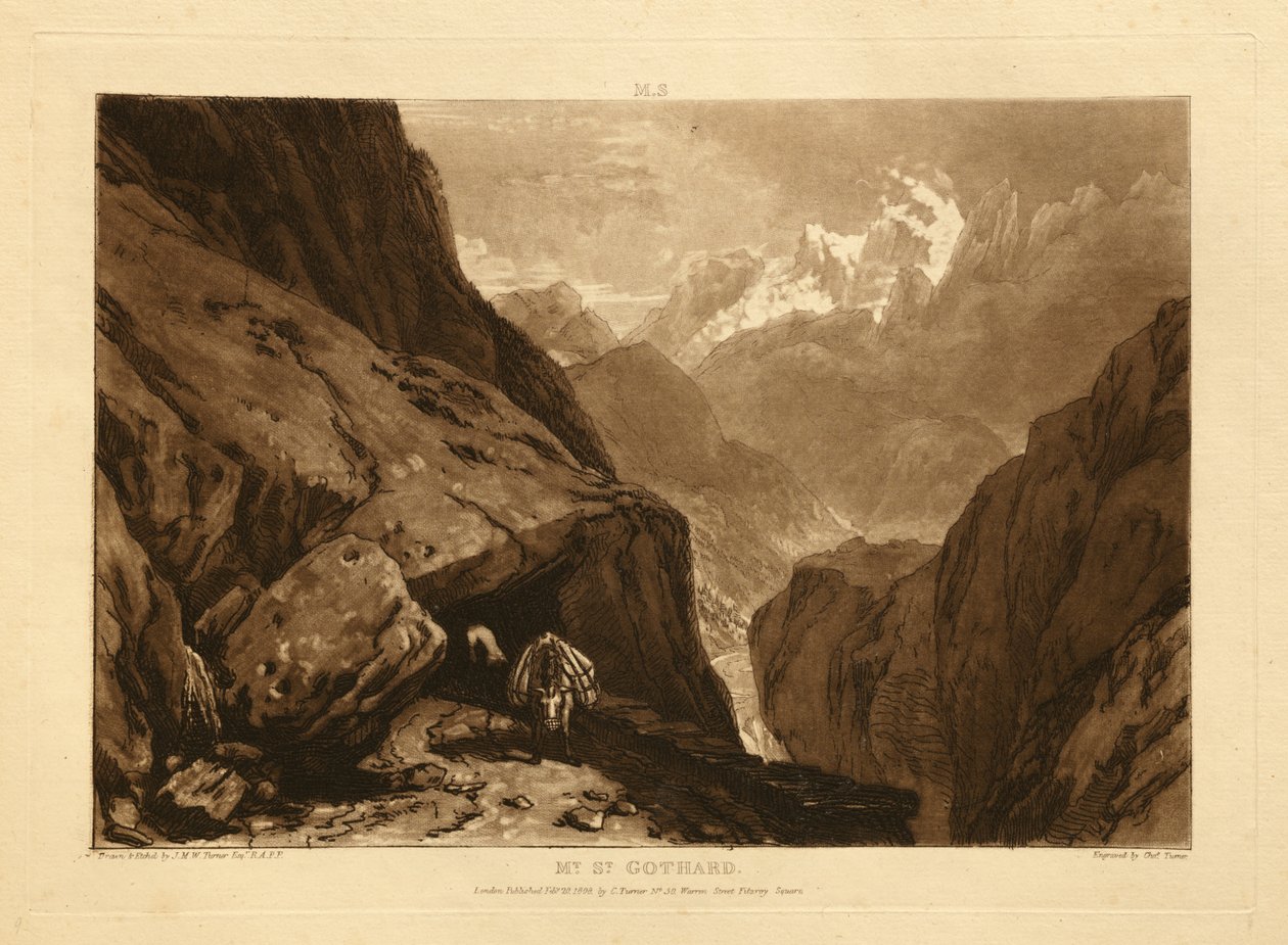 Mt. St. Gotthard von Joseph Mallord William Turner