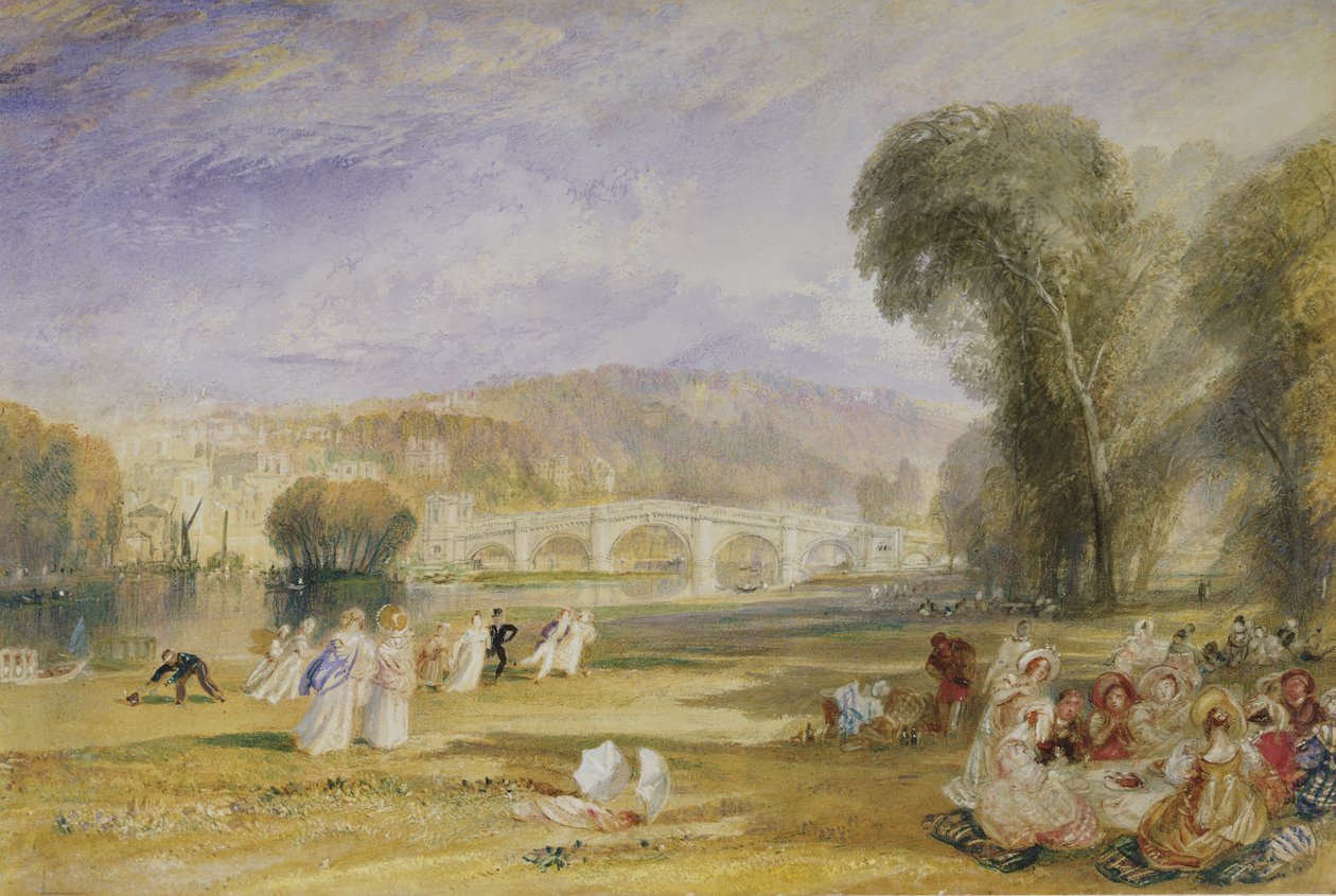 Richmond Hill und Brücke, Surrey, um 1828-9 von Joseph Mallord William Turner