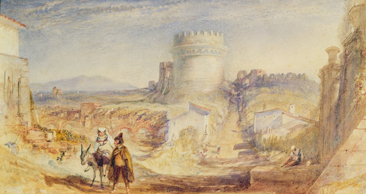 Rom, das Grabmal der Cecilia Metella, ca. 1824 von Joseph Mallord William Turner
