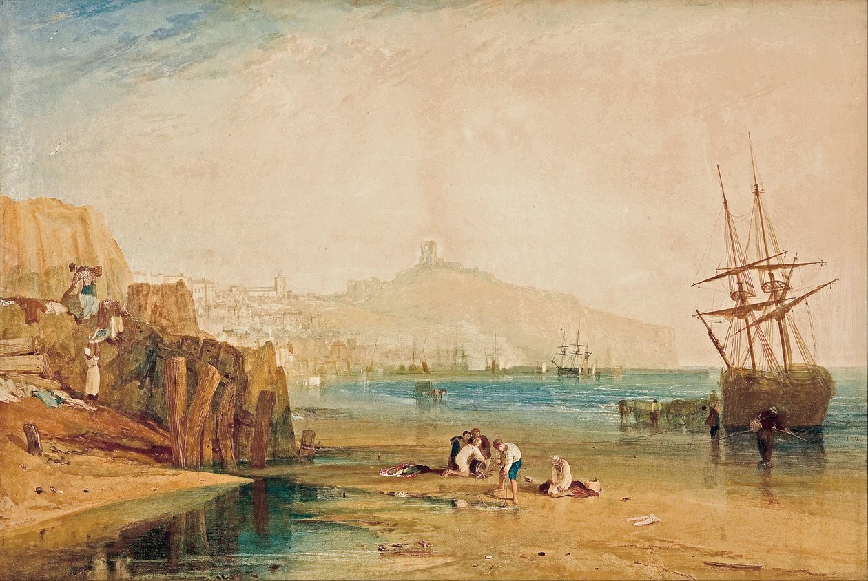 Scarborough, Morgen, Jungen fangen Krabben, ca. 1810 von Joseph Mallord William Turner