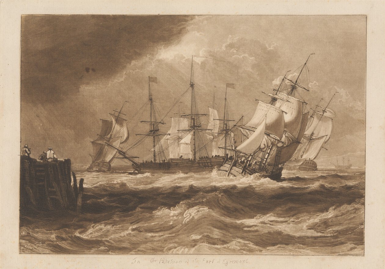 Schiffe im Wind von Joseph Mallord William Turner