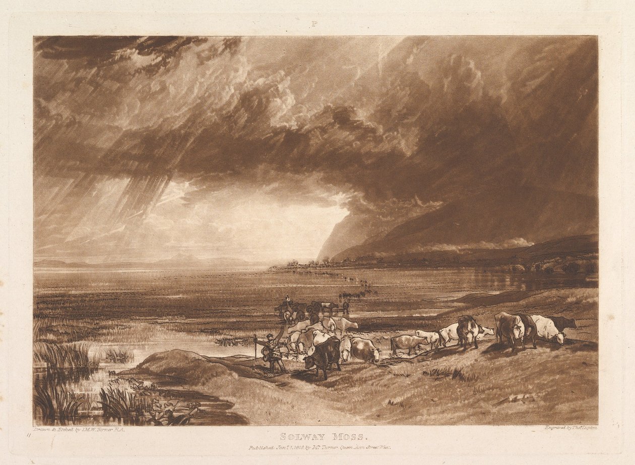 Solway Moss Liber Studiorum, Teil XI, Tafel 52, 1. Januar 1816 von Joseph Mallord William Turner