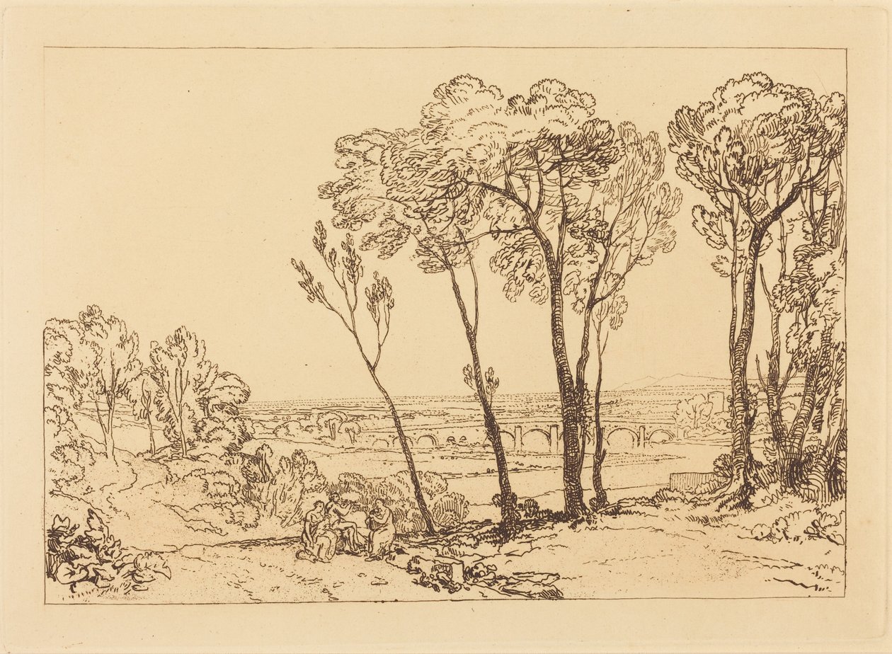 Die Brücke in mittlerer Entfernung von Joseph Mallord William Turner