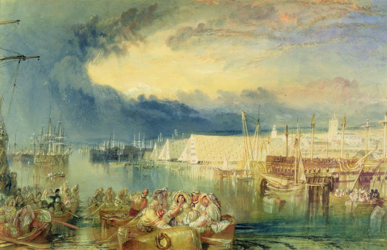 Die Werft, Devonport, ca. 1825-29 von Joseph Mallord William Turner
