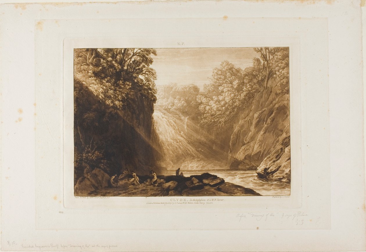 Der Fall des Clyde, Platte 18 aus Liber Studiorum von Joseph Mallord William Turner