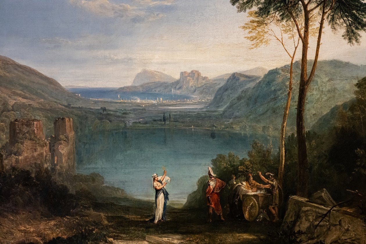 Der See von Avernus, Aeneas, die Kumanaische Sibylle (Detail) von Joseph Mallord William Turner