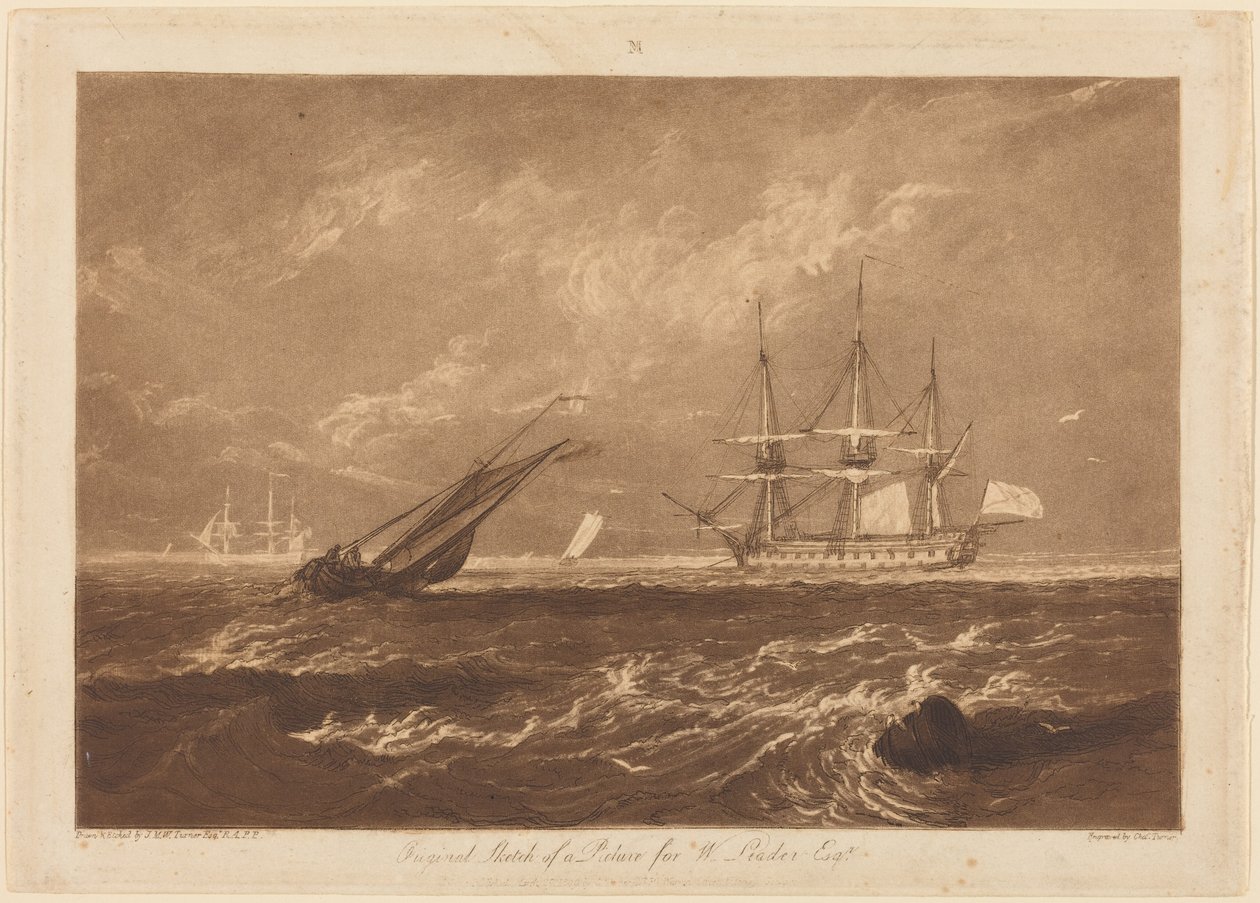Das Seestück „Leader“ von Joseph Mallord William Turner