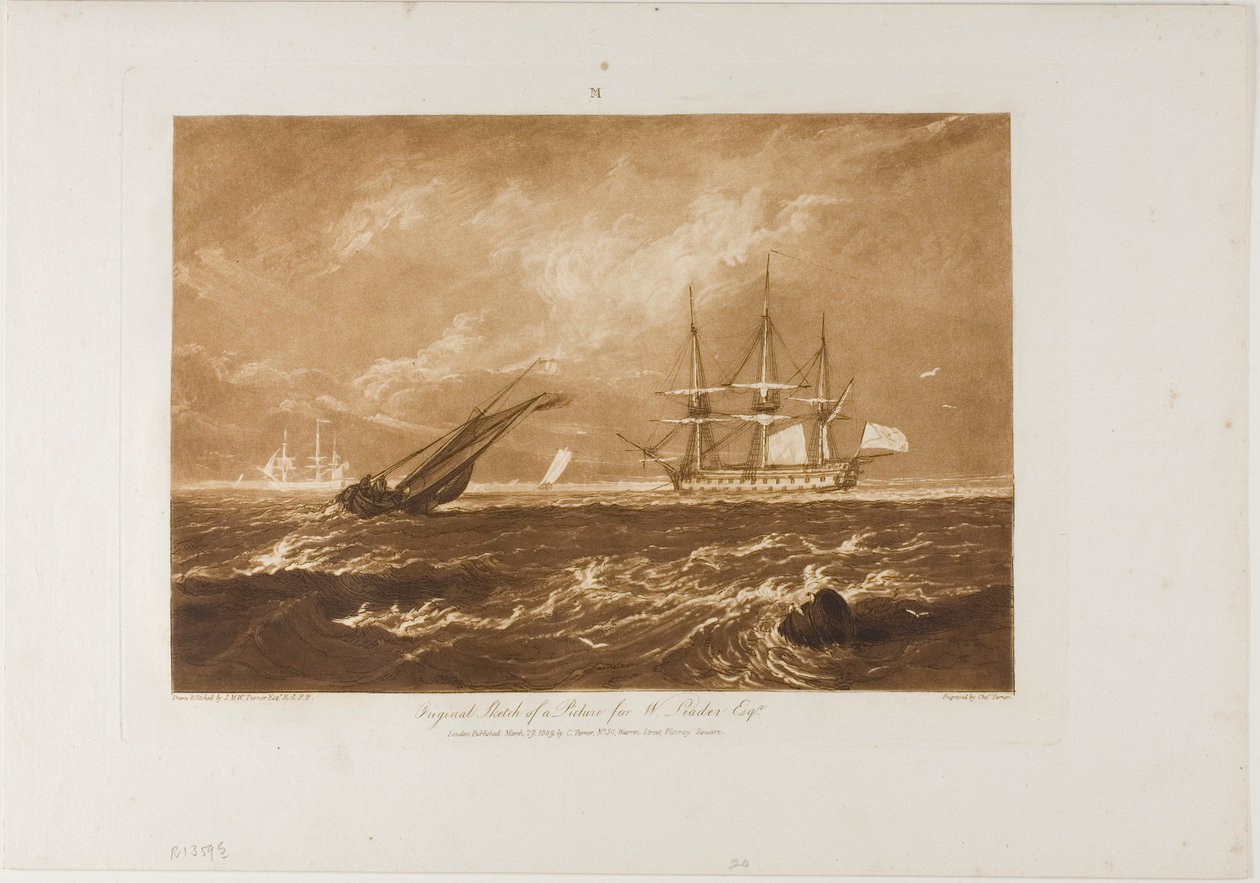 Das Führer-See-Stück, Platte 20 aus Liber Studiorum von Joseph Mallord William Turner