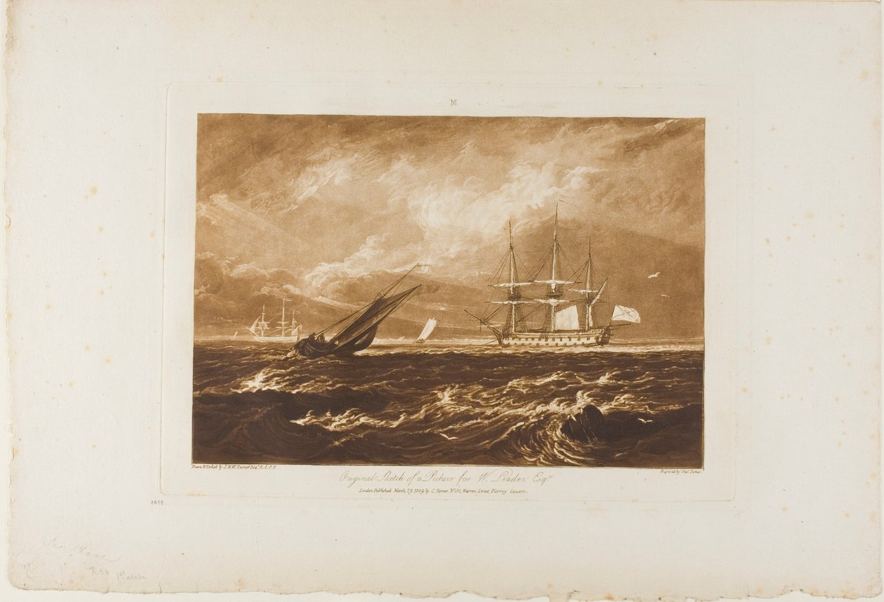 Das Führer-See-Stück, Platte 20 aus Liber Studiorum von Joseph Mallord William Turner