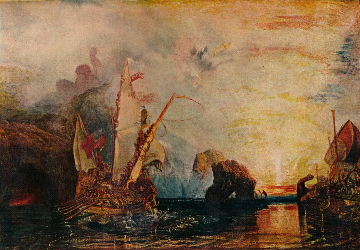Odysseus verspottet Polyphem - Homers Odyssee, 1829, 1911 von Joseph Mallord William Turner