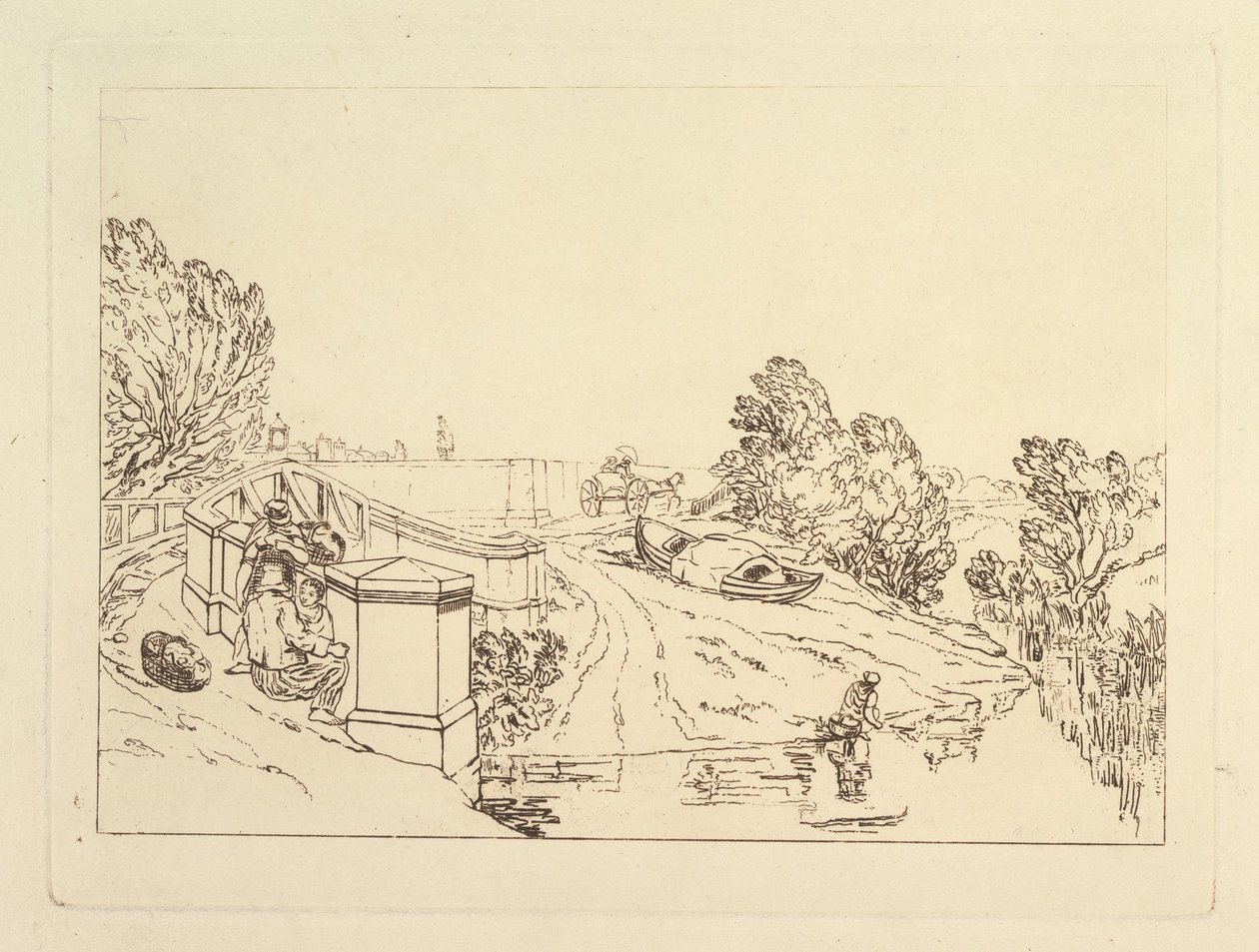 Wasserkresse-Sammler, Liber Studiorum, Teil XIII, 1819 von Joseph Mallord William Turner
