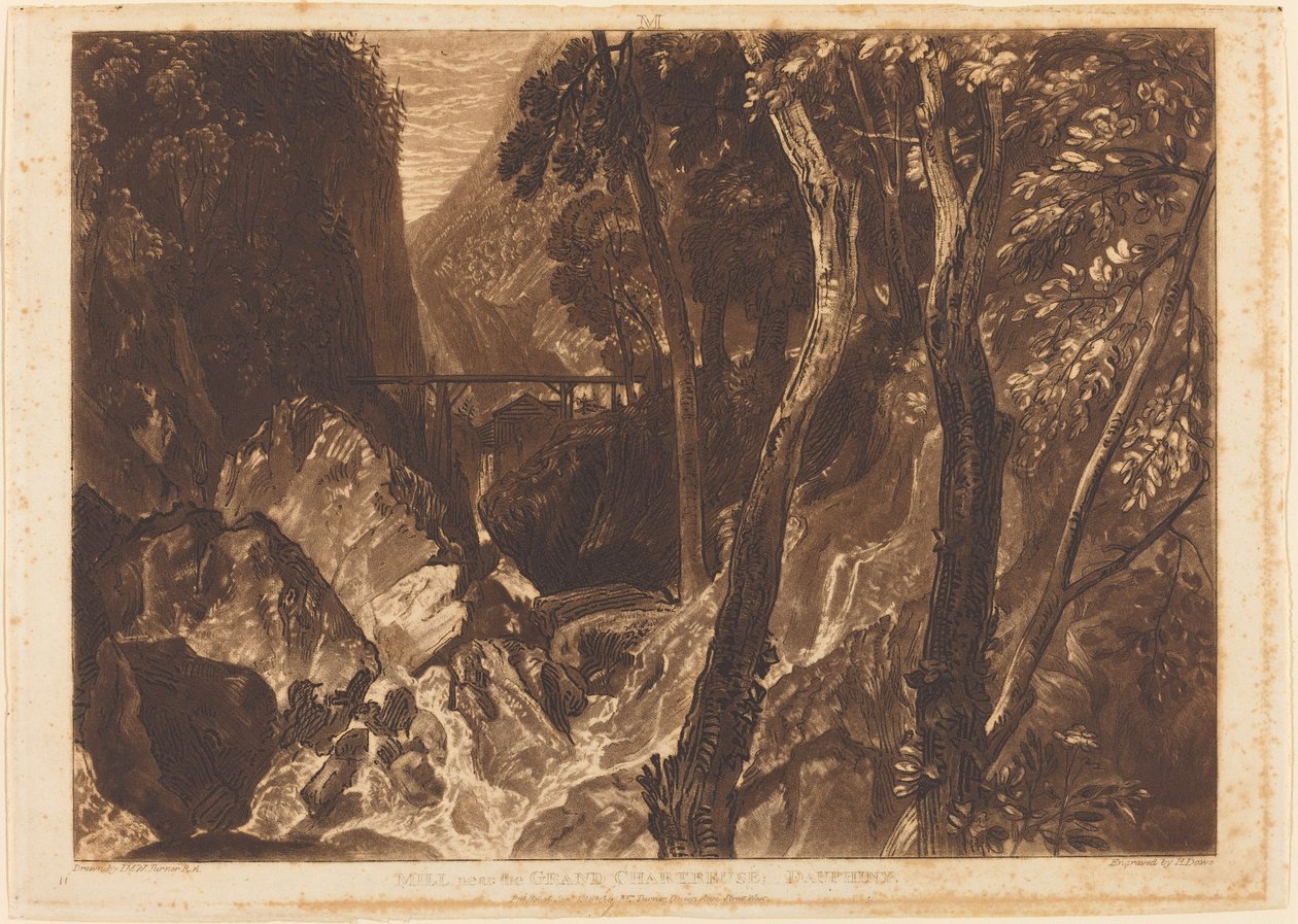 Mühle in der Nähe der Grande Chartreuse von Joseph Mallord William Turner and Warren B. Davis