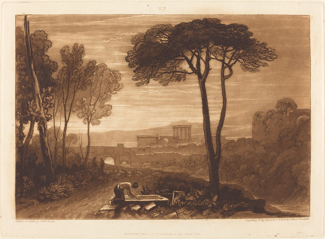 Szene in der Campagna von Joseph Mallord William Turner and William Say