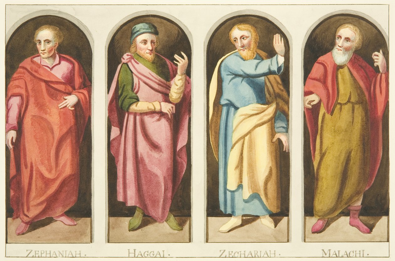 Vier kleine Propheten auf der Westseite des Schirms, der das Kirchenschiff vom Chor der Kathedrale von Bristol trennt von Joseph Manning