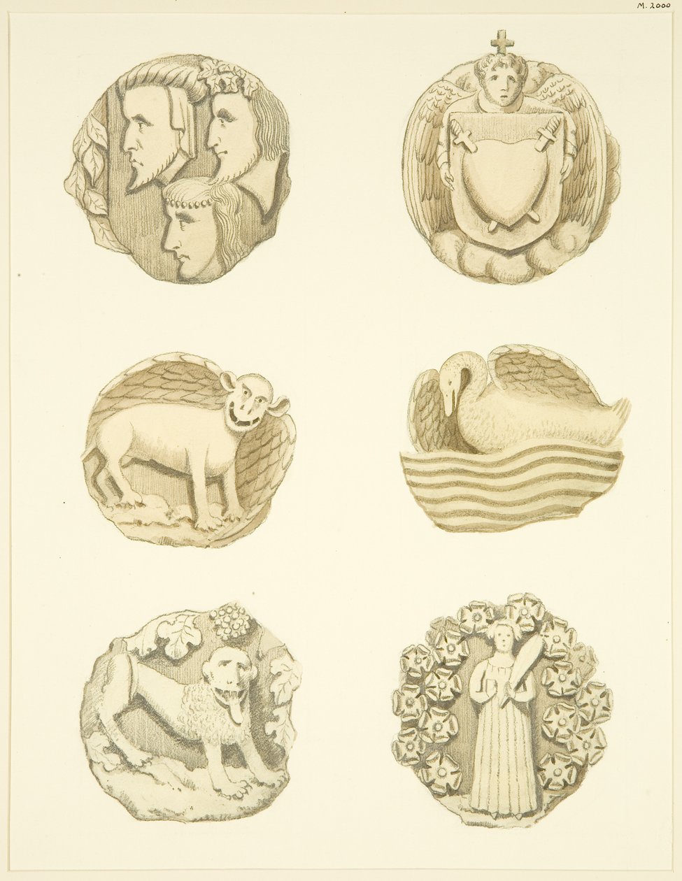 Gewölbesteine an der Decke der Redcliffe Kirche von Joseph Manning