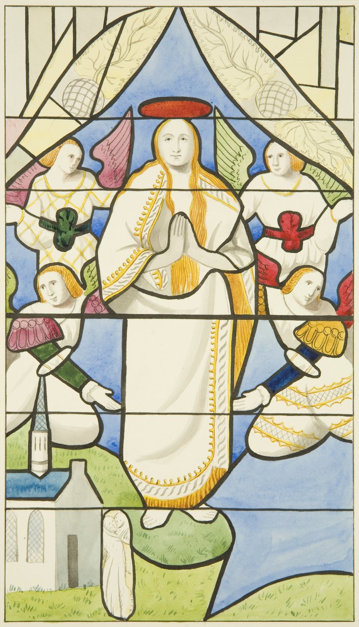 Buntglas in St. Markus - die Himmelfahrt der Jungfrau von Joseph Manning