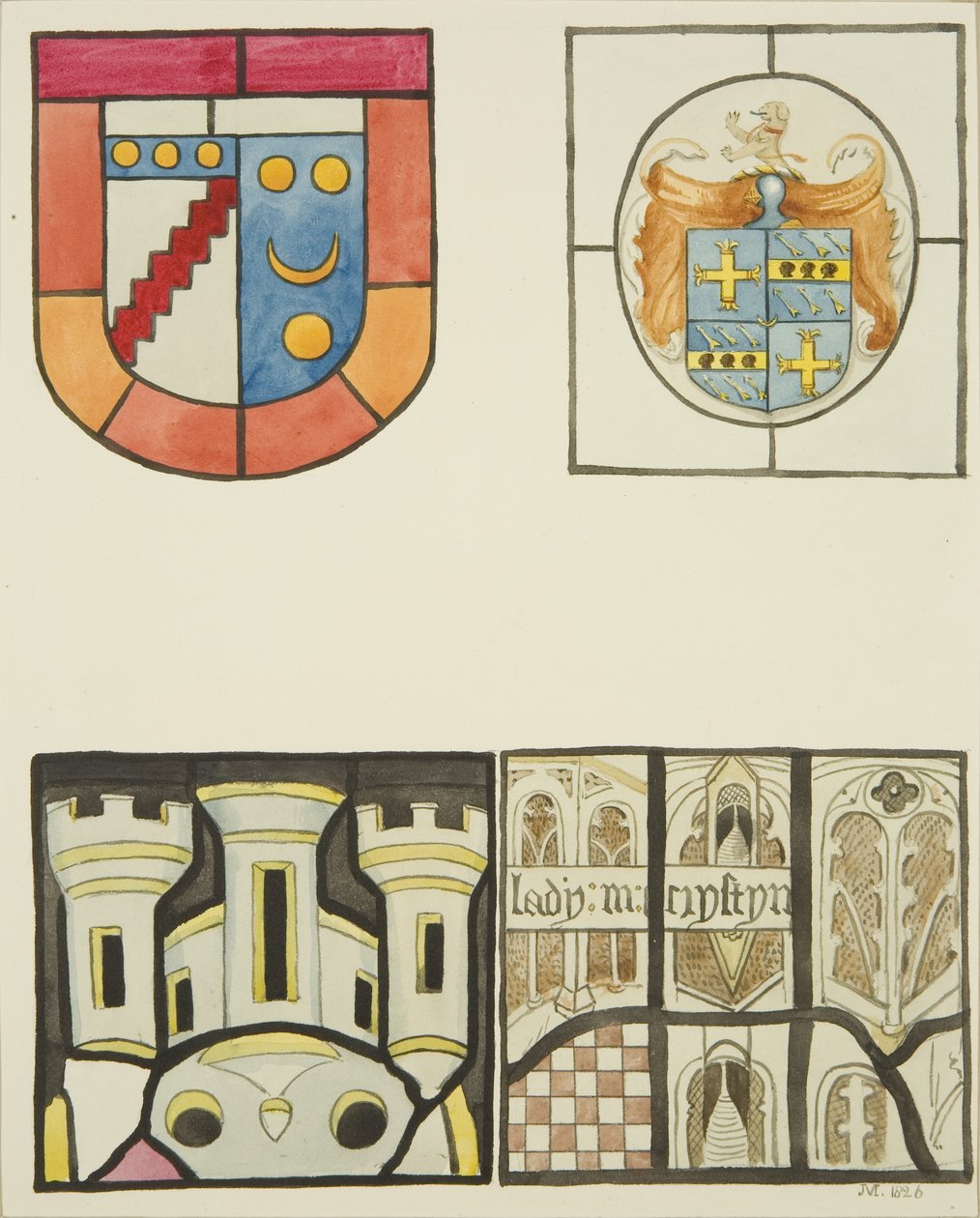 Buntglasfenster im Fenster der Weberkapelle in der Temple Church von Joseph Manning