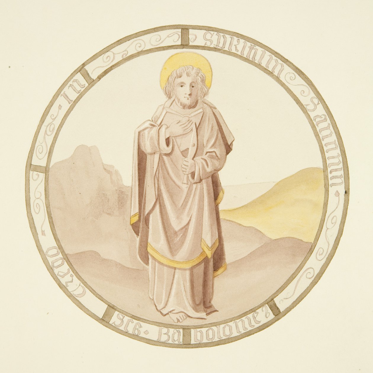 Buntglasfenster in der Privatkapelle des Bischofspalastes: St. Bartholomäus von Joseph Manning