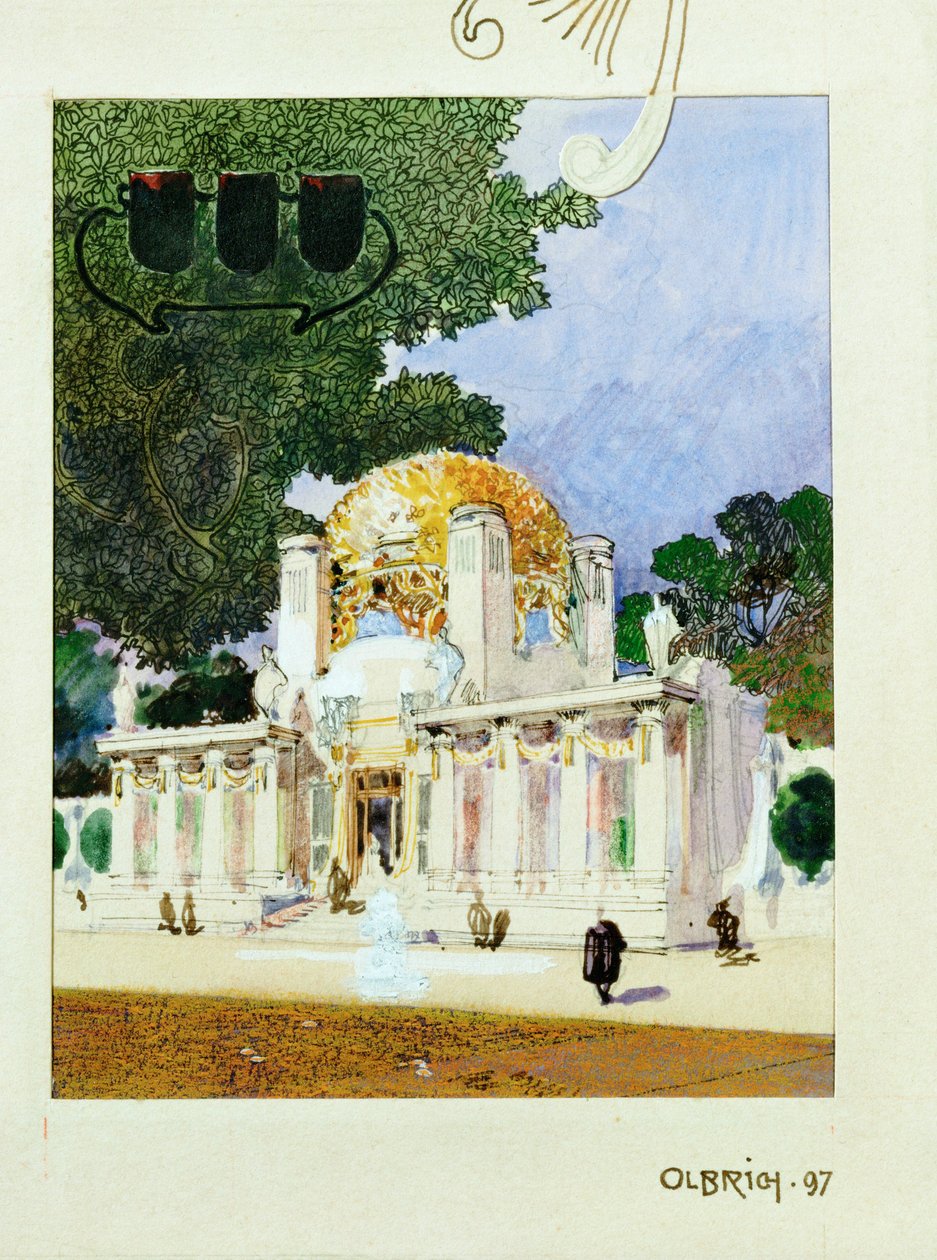Entwurf für das Gebäude der Wiener Secession von Joseph Maria Olbrich